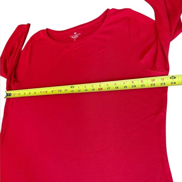 Talbots Pima Cotton Long Sleeve Tee Shirt Womens Size 2X In Red - Picture 6 of 7